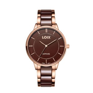 Reloj dama LA2112-5 Oro rosa con café