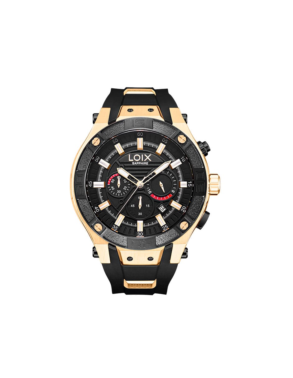 Reloj hombre referencia LA2110-3 Negro con dorado, tablero negro