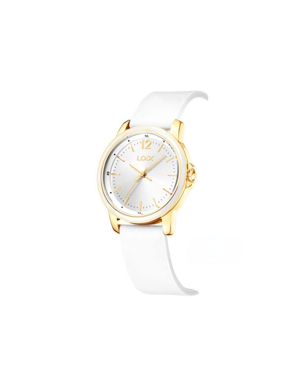 Reloj mujer referencia L1274-5 Blanco con bisel blanco, tablero plateado