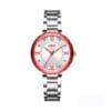 L1162-6 Reloj Mujer L1162-6 Plateado con bisel rojo. tablero plateado