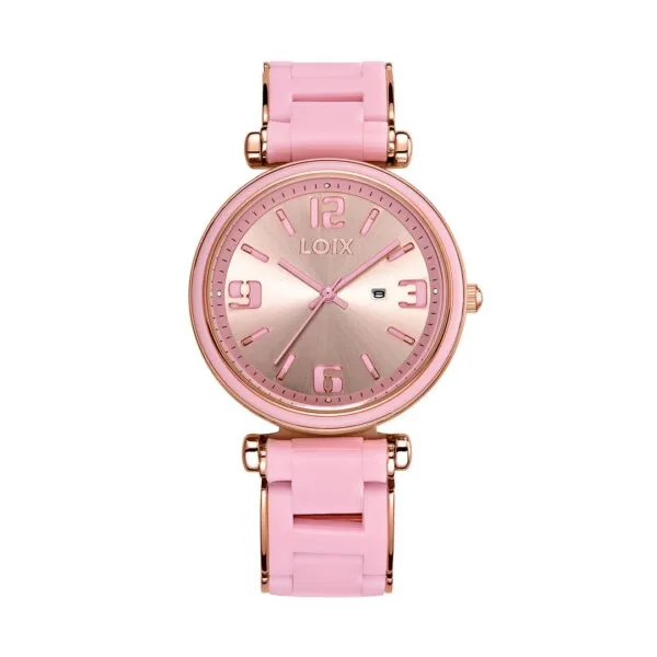 L1208-2 Reloj mujer L1208-2 Rosado con oro rosa. tablero rosado