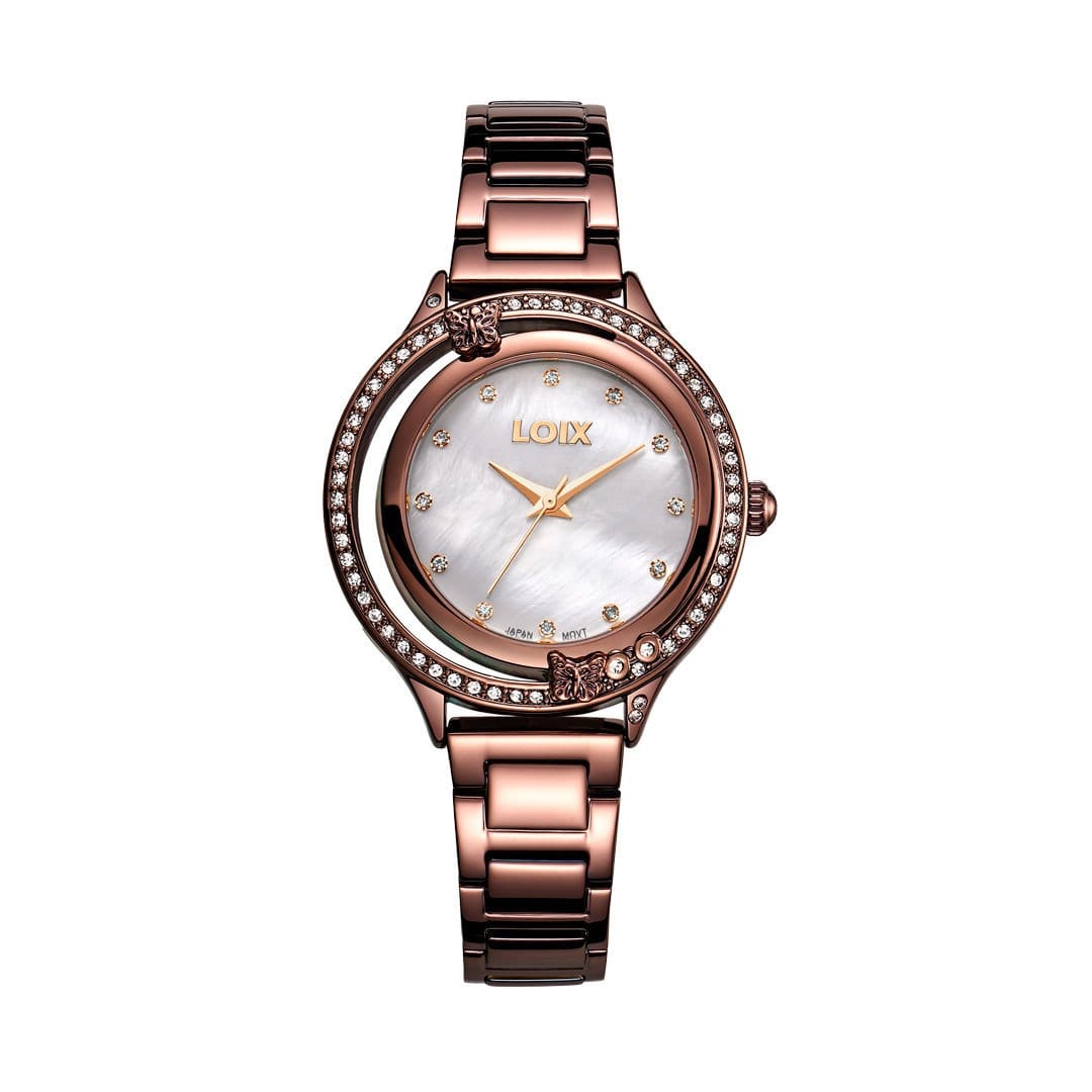 L1211-1 Reloj mujer L1211-1 Café con tablero blanco