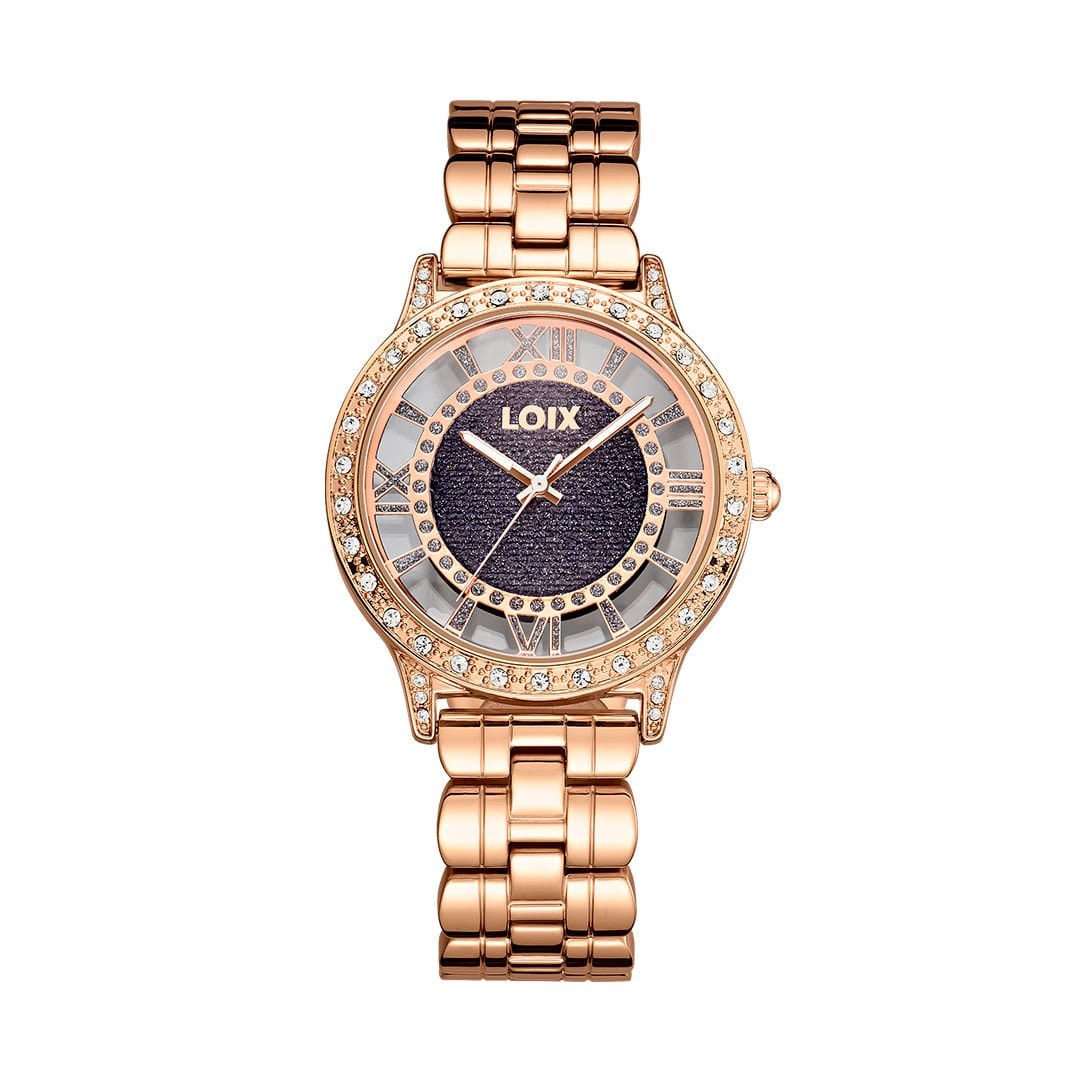 L1217-3 Reloj mujer L1217-3 Oro rosa con tablero azul