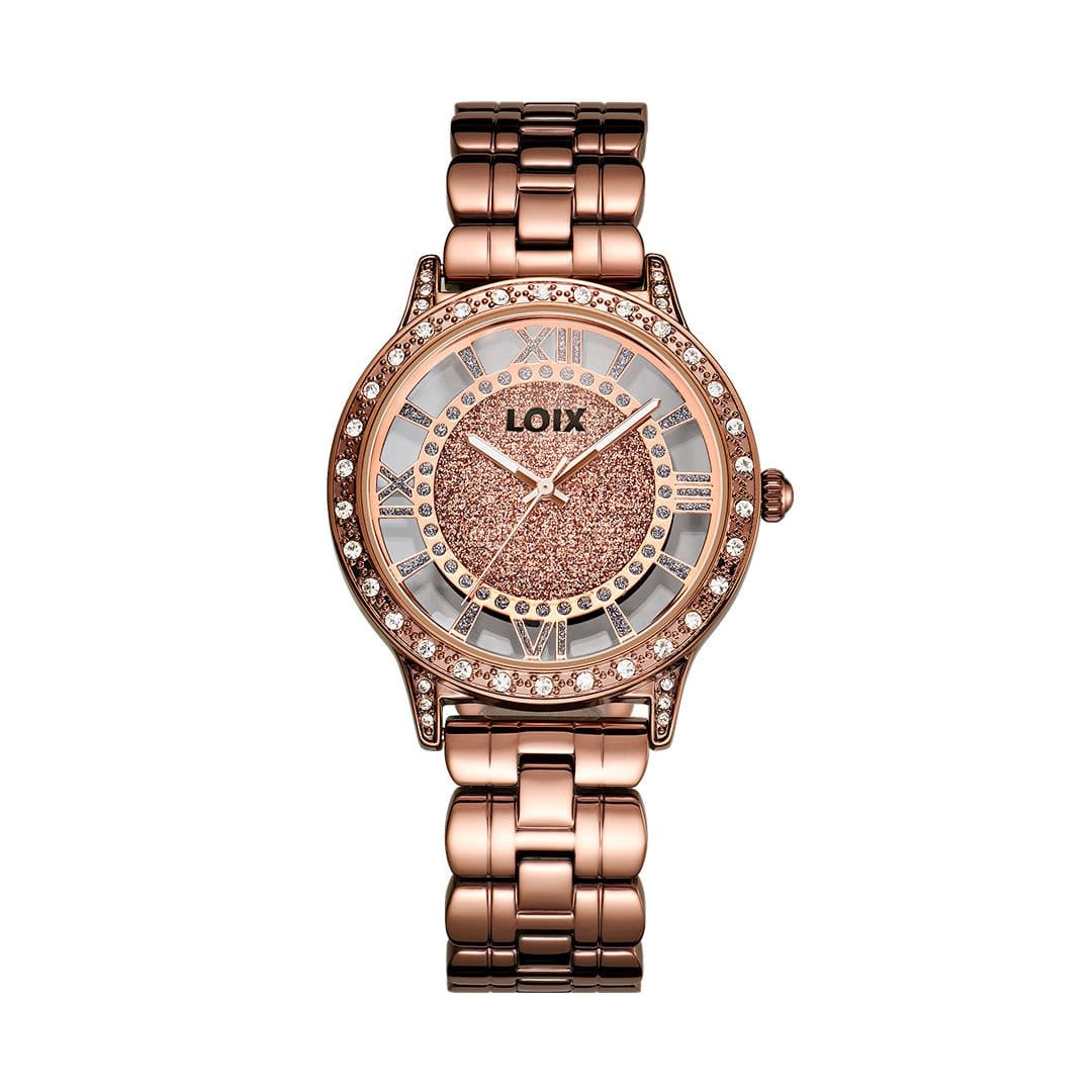 L1217-4 Reloj mujer L1217-4 Café con tablero oro rosa