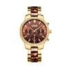 L1219-1 Reloj mujer L1219-1 Dorado con carey sintético café. tablero café
