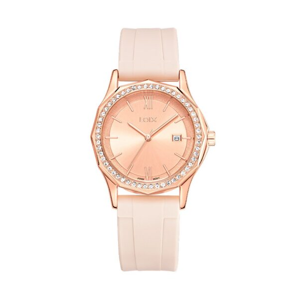 L1247-1 Reloj mujer L1247-1 beige con oro rosa. tablero oro rosa