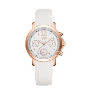 LA1115-2 Reloj mujer LA1115-2 Beige con oro rosa. tablero blanco