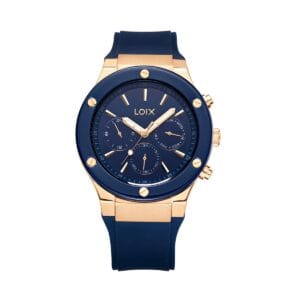 LA2126-2 Reloj hombre LA2126-2 Azul con oro rosa. bisel azul. tablero azul