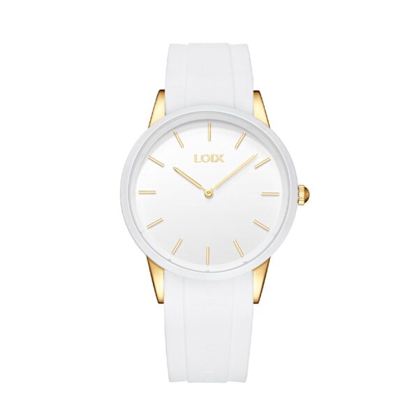 LA2158-4 Reloj hombre LA2158-4 Blanco con dorado. tablero blanco