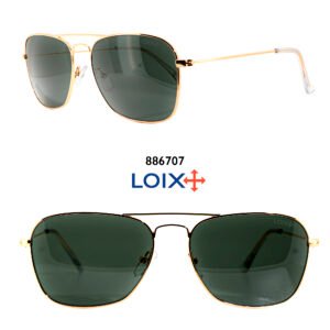 Gafas Unisex Original Metal Dorado Verdes LOIX 886707-C2