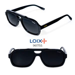 Gafas Acetato Negras Polarizadas Aviador Lujo LOIX 96175S