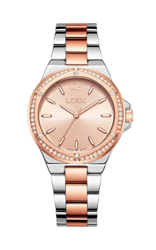 L1258-3 Reloj mujer L1258-3 Plateado con oro rosa. tablero oro rosa