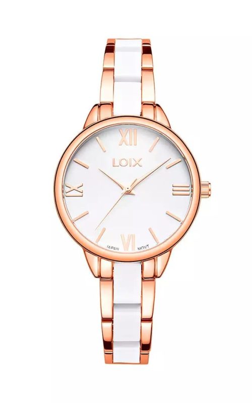 L1266-1 Reloj mujer L1266-1 Oro rosa con blanco. tablero blanco
